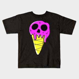 Anime Kawaii Skull Ice Cream Sticker Gift Kids T-Shirt